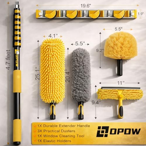 36 Foot High Ceiling Duster Kits with 4.6-30ft Heavy Duty Extension Pole - Image 2
