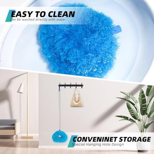DRQ Ceiling Fan Cleaner Duster with 13-81 in Extension Pole, Blue - Image 5