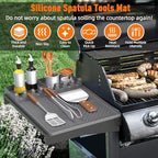 Silicone Grill Mat Compatible with Blackstone, Grey - Image 2