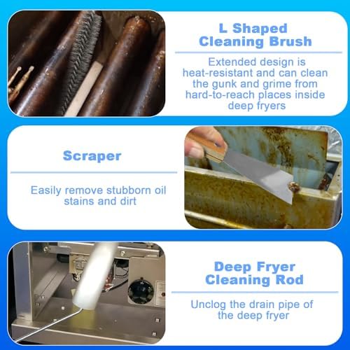 XANGNIER Large Commercial Fryer Cleaning Tools,6 Pcs - Image 3