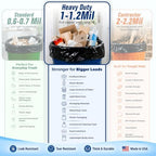 Delxo 55-60 Gallon Trash Bags, 50 Count, 38” x 56” Heavy Duty Garbage Bags - Image 2