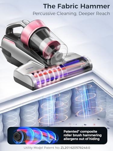 Jimmy Mattress Vacuum Cleaner, Bed Vacuum Cleaner with UV-C Light & Ultrasonic, 15Kpa Suction 500W Powerful Handheld Vacuums for Dust & Pet Hair with HEPA (BX5 Pro, Corded) - Image 3