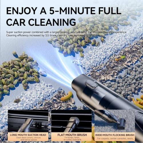 Car Vacuum Portable Cordless, 20000Pa 4-in-1 Vacuum & Air Duster - Image 3