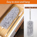 Microfiber Feather Duster, High Ceiling Fans with 30-100 Inch Pole, Gray - Image 5