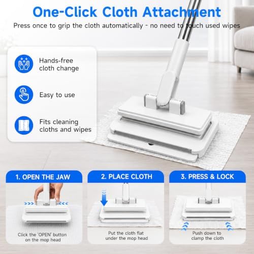Mini Bathroom Spot Cleaning Mop, Lightweight Small Dust Mop - Image 2