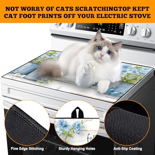 Stove Top Covers for Electric Stove: 30''×21'' Stove Mat Protective Cooktop Cover Expands Counter Area, Kitchen (Butterfly) - Image 4