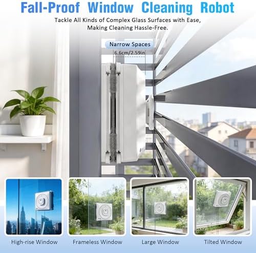 Window Cleaner Robot with 4 Cleaning Modes, 8000Pa Suction Remote Control - Image 6