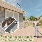 Buyplus 12FT(20FT Reach) Telescopic Gutter Cleaning Tools from the Ground, Long Reach Gutter Cleaner Wand with Hose Attachment, Rain Gutter Cleaner Tool with Extension Pole for 2nd Story House - Image 3