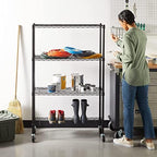 Amazon Basics 4-Shelf Adjustable Heavy Duty Steel Wire Rack Storage Shelving, Sturdy Garage Shelving, 350 lbs Capacity Per Shelf, Easy No-Tool Assembly, 36" x 14" x 54", Black - Image 2