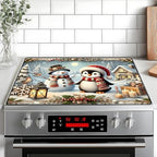 Christmas Stove Top Cover Snowman Stove Top Cover for Home Decoration Kitchen Pad Non-Stick Washable Cooktop Covers Countertop Protector Keep Stove Clean 28"x20" (Snowman) by BVBOX