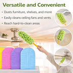 360° Electrostatic Reusable Duster Refills - Washable, Reusable Duster Pads for Cleaning, High-Density Microfiber, Fits Most Standard Duster Handles, for Home Office Car High Adsorption Duster (10pc) - Image 3