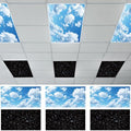 Wiooffen 6 Pcs Fluorescent Light Cover with 60 Magnets Decorative for Classroom Ceiling Lights 4 x 2 Feet Magnetic Light Covers Filter Easy Install for Office Hospitals & Home (Cloud and Starry Night) by Wiooffen