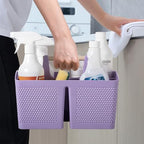 rejomiik Plastic Shower Caddy, Portable Shower Basket with Handle, Purple - Image 4