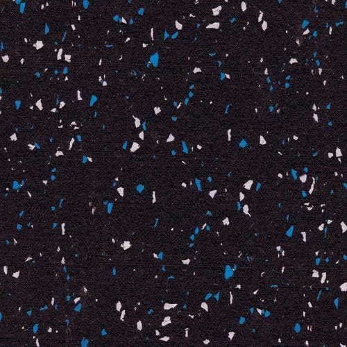 American Floor Mats 3/8in (9mm) Thick 10% Blue/Grey 4' x 13' Heavy Duty Rubber Rolls, Protective Exercise Mats, Home Gym Rubber Flooring - Image 4