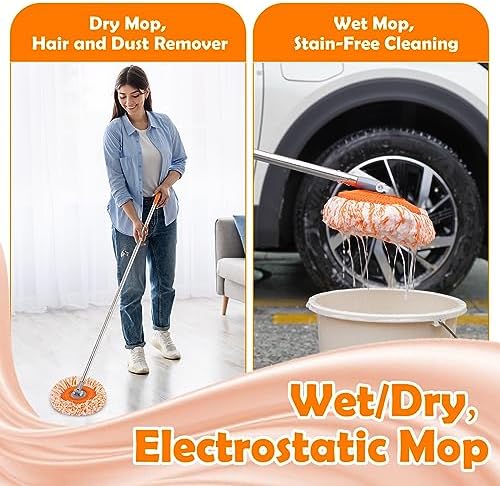 Keyloland Wall Mop, Primium 68” Wall Cleaner, High-Quality Baseboard Cleaner, Professional-Grade Baseboard Cleaner Tool with Handle, Superior Quality Dust Mop, Efficient cleaning tools - Image 5