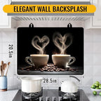 NYZE 28x20 Inch Electric Stove Top Cover - Heat Resistant Glass Flat Top Stovetop Protector Mat, Coffee Themed Dish Drying Mat & Extra Counter Space Saver for Kitchen Decor - Image 3