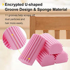 Jeymei 6Pcs Black Cord Organizer for Kitchen Appliances & 4-Pack Damp Clean Duster Sponge Pink - Image 6