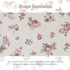 StangH Vintage Magnetic Red Floral Linen Roman Shades, W30 x L64, 1 Panel - Image 6