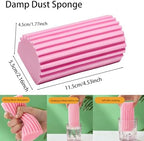 Damp Clean Duster Sponge 4 Pack Household Cleaning Sponges Reusable Dusting Sponge for Brushing Blind Glass Vents Window Mirrors Baseboards - Image 2