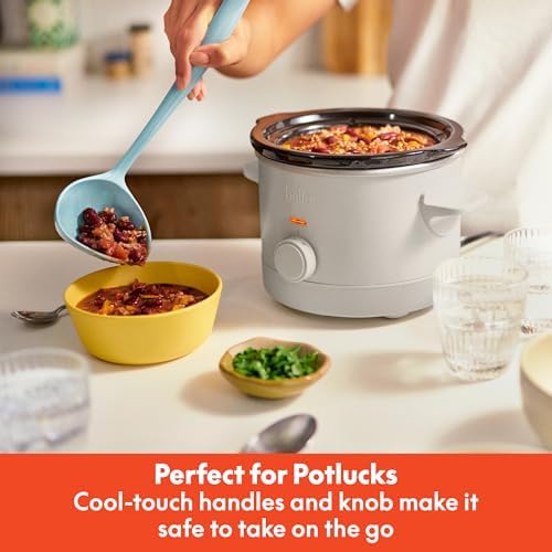 bella 1.5qt Manual Non-Toxic Slow Cooker with 3 Heat Settings, Oatmilk - Image 5