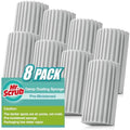 8 Pack Damp Dusting Sponge Duster, Grey Dust Cleaning Sponge, Reusable Household Cleaning Sponge Tool for Blinds, floorboards, Fan Blades, Vents, Glass, Railings, Mirrors by MrScrubCleaninghelpers