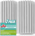 Damp Dusting Sponge Duster, 2 Pack Grey Dust Cleaning Sponge, Reusable Household Cleaning Sponge Tool for Blinds, floorboards, Fan Blades, Vents, Glass, Railings, Mirrors by MrScrubCleaninghelpers