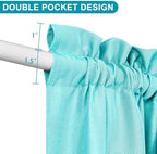 Hiasan French Door Curtains Privacy, Aqua, 24W x 72L, 1 Panel - Image 3