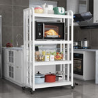 Bakers Rack with Power Outlet ，4-Tier Kitchen Baker's Rack,Microwave Cart - Image 7