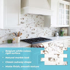 STICKGOO 10 Sheets Subway Tiiles Peel and Stick Backsplash, Belgium White - Image 2