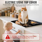NYZE Stove Top Cover for Electric Stove 28x20 Inch Silicone Stove Topper & Protector, Decorative Kitchen Mat for Electric/Glass Stove Top (Glowing Floral) - Image 6