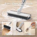 AIR U+ Floor Scrub Brush with Long Handle, 4 in 1 Floor Scrubber & Squeegee - Image 4