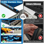 Stainless Steel Stove Gap Covers, Heat Resistant, Easy to Clean, Fits Stove & Countertop Gaps, Adjustable Length 13.8" to 27.5", Width 0.79" (Black) - Image 4