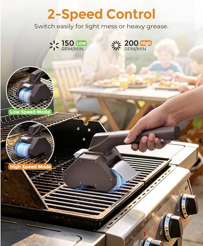 Electric Grill Brush for Outdoor Grill, Dual Roller BBQ Grill Cleaner - Image 3