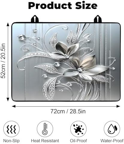 Heat-resistant Stove Top Cover - 28.5" X 20.5" Cooktop Protector Covers, Scratch-resistant Washable Pad Kitchen Countertop Mat (White, 28.5" x 20.5") - Image 2