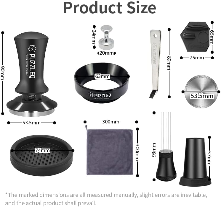54mm Espresso Accessories Kit, Spring Loaded Calibrated Tamper,mat，WDT Tool，Dosing Funnel，Puck Screen kit，Basket Removal Tool ，Cleaning ClothSet,Fits 54mm Breville Espresso Coffee Machines (54MM) - Image 4