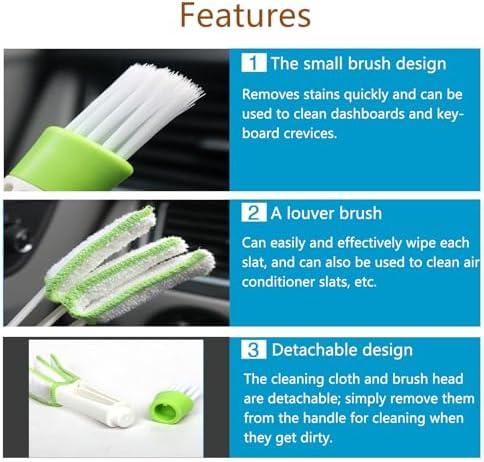 Washable Blind Cleaner Tool, Blind Duster, Microfiber Dusting Brush for Venetian Blinds, Window Shutters, Air Conditioner Vents（3-Pack） - Image 5