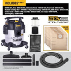 DEWALT 5 Gallon Stealthsonic Shop Vacuum Wet and Dry, 4 Peak HP Shop Vac - Image 5