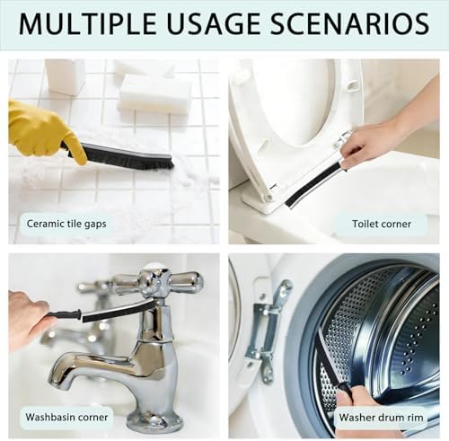 Crevice Cleaning Brush Set, Multi-Purpose Hard Bristle Brushes for Deep Cleaning Kitchen, Bathroom, Grout, Sink, Cup, Teapot, Bottle, Blender, Corners, Tight Spaces & More (12) - Image 6