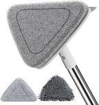 Wall Cleaner Mop with Long Handle, 75-Inch Wall Duster and Baseboard Cleaner Tool, 360° Rotating Head with 2 Washable Microfiber and Chenille Pads for Painted Walls, Ceilings, Windows and Floors by Unknown