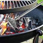 Heavy Duty Charcoal Grill Rake Ash Tool Accessories With Rubber Handle, Kettle Grill Pizza Oven Ash Rake - 32 Inch - Image 5