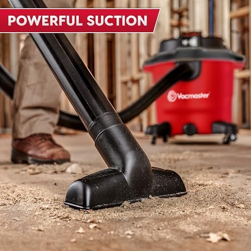 Vacmaster VJH1211PF 1101 12-Gal 5.5 Peak HP Heavy-Duty Wet/Dry Vac Red - Image 4