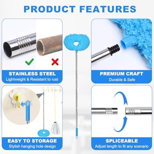 Storystore Ceiling Fan Cleaner Duster, Adjustable Microfiber Duster - Image 6