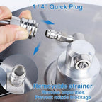 Biswing 16" Pressure Washer Stainless Steel Surface Cleaner with 4 Wheels & 1/4" Quick Connector, Power Washer Attachment with 2 Extension Wand, 2 Replacement Nozzles, 4000 PSI - Image 4