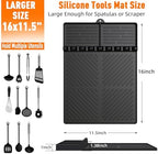 Silicone Grill Mat Compatible with Blackstone, Black - Image 3