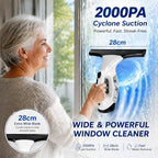 Window Vacuum Cleaner Electric Squeegee Cordless Glass Cleaner Tool Handheld Power Scraper with 28cm Blade for Window Shower Car - Image 2