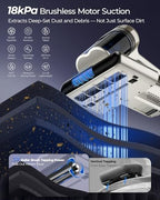 Teant Cordless Mattress Bed Vacuum, 18kPa Suction & LED Display, Model MV01 - Image 2