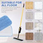Replacement Microfiber Pad Fit for Rubbermaid Commercial 18 Inch and 17 Inch Mop - 10 Pack Wet & Dry Commercial Cleaning Reusable Refills Fit for Any Microfiber Flat Mop 18" 17" - Trapezium - Image 7