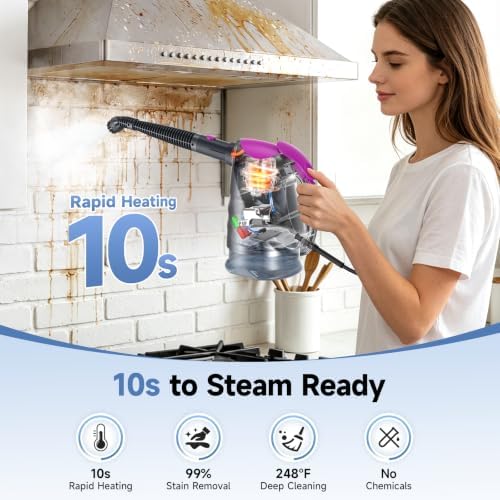 Steam Mop & Detachable Handheld Steam Cleaner 248°F Steam in 10s - Image 4