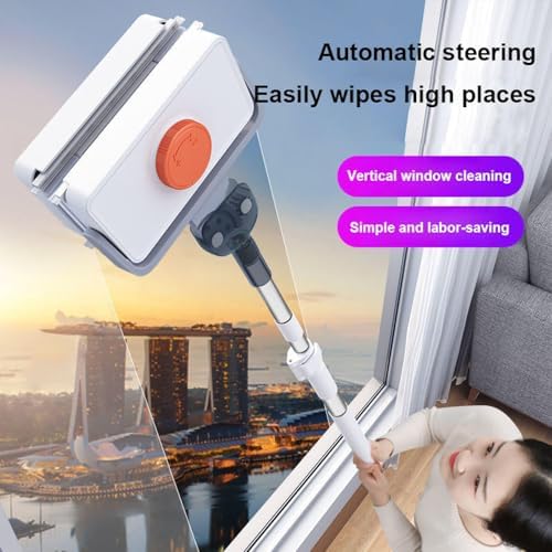 Window Cleaner Extended Pole Magnetic Double Sided Glass Wipe Professional with Telescopic Pole Home Window Cleaning Brush Window Cleaning Tools Outdoor Cleaning - Image 3