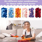 12 Pcs Reusable Duster Refills Washable Pads, Colorful - Image 3